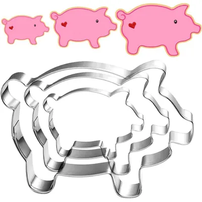 Produktbild von Schwein Ausstechformen Set 3 Stück Edelstahl Spülmaschinenfest