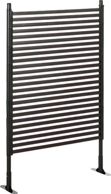 Zdjęcie produktu dla Ogrodzenie ogrodowe Outsunny, metalowe, 93 x 150 cm, ozdobne, kratowe, zestaw ogrodzeniowy z podstawą, ogrodzenie dla psa, łuk górny, ogrodzenie krajobrazowe do ogrodu, klombów, bariera dla zwierząt, zewnętrzna, czarna