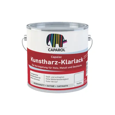 Produktbild von Caparol Capalac Kunstharz Klarlack Lack transparent seidenmatt 2,5 Liter