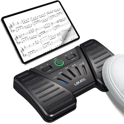 Produktbild von LEKATO Kabelloses Seitenwenderpedal, Bluetooth-Fuß-Seitenwender-App-Controller