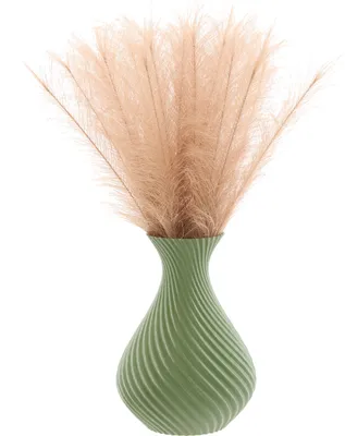 Image de Vase fleurs artificielles 3D vert haut 25cm plastique décoratif