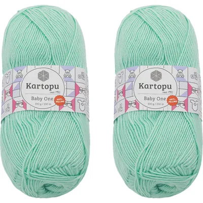 Zdjęcie produktu dla ZESTAW 2szt - Przędza BABY ONE - 100g / 250 m - Jasnozielony