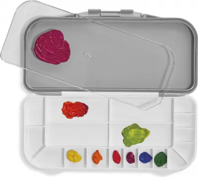 Immagine prodotto di deflecto 29507EU Tavolozza colori deflecto con coperchio, grigio / bianco