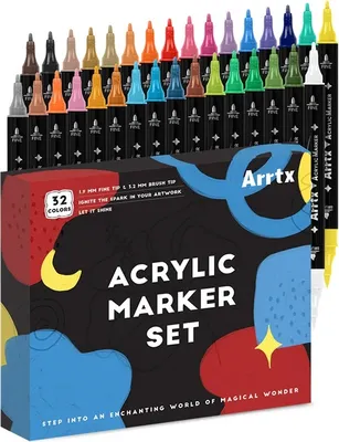 Zdjęcie produktu dla Markery akrylowe ARRTX dwustronne, 32 szt