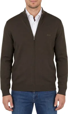 Produktbild von Boss Black Strickjacke grün uni Wolle