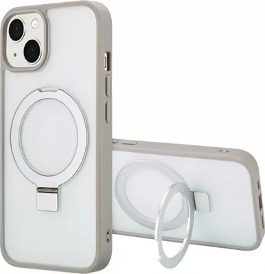 Produktbild von Accezz Ring Stand Backcover mit MagSafe iPhone 14 - Grau