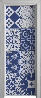 Produktbild von Tür Selbstklebende 70x210 cm Türfolie Türtapete Klebefolie - Portugiesische Mosaiken