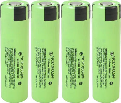 Produktbild von Trade-Shop 4x Panasonic NCR18650PF Zelle Lithium-Ion Akku 2900mAh 3,6V/3,7V 10A Entladestrom Button-Top