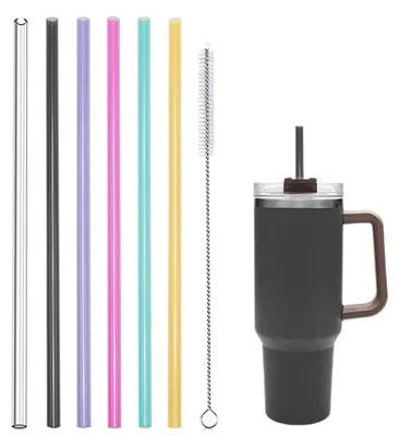6er-Set Tritan-Strohhalme für Stanley Cup 40/30 oz, bunt