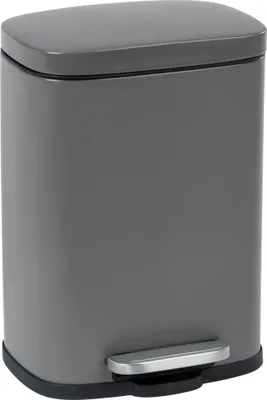 Produktbild von WENKO Tret Müll Eimer Leno Absenkautomatik 5 L Abfall Deckel Küchen Bad WC