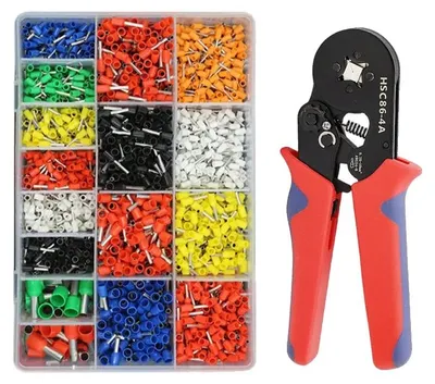 Image de Kit de raccords à sertir, raccords pour tubes, pince à sertir incluse, 2120 pièces et 86-4A