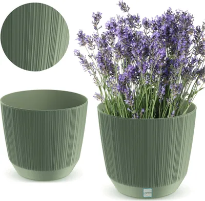 Produktbild von Doniczka Osłonka Domowa 19,5 Cm Ryfo Na Stół Parapet Do Domu Zielona