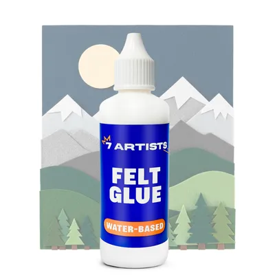 Produktbild von 7 Artists Filzkleber 80 ml – Extra Starker Textilkleber für Filz, Jeans & Stoff | Wasserfester Fabric Glue für Basteln, Reparaturen & DIY Projekte