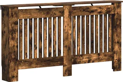 Image de vidaXL Couverture de radiateur Chêne fumé 152 x 19 x 81,5 cm