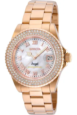 Obrázek produktu pro Invicta Angel 24615 Dámské Hodinky - Quartz Hnutí - Nerezová Ocel s Perlovým Ciferníkem - 40 mm