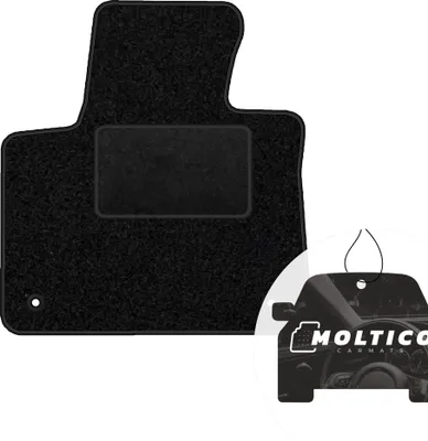 Produktbild von moto-MOLTICO Fahrer Fußmatte Auto Velours Fahrerseite Autoteppiche Schwarz Fahrermatte 1-teilig passend für Peugeot 3008 II ab 2016
