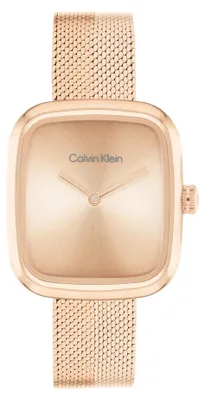 Obrázek produktu pro Dámské hodinky Calvin Klein s quartzovým mechanismem a dvěma ručičkami, kolekce CK Adore, s prvky v barvě červeného zlata