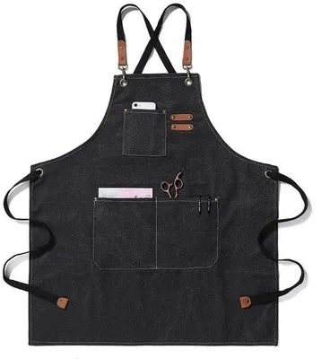 Produktbild von Kochen-Beutel für Männer und Frauen, Canvas-Beutel mit 3 Taschen, Schultergurt, nachhaltiger Kochbeutel