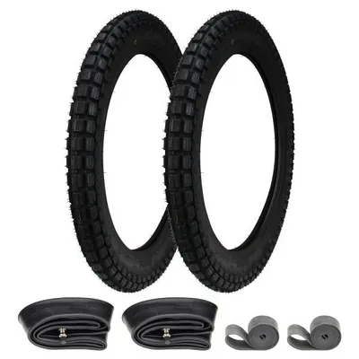 Produktbild von 2x Kenda K252 Reifen 2.75-17 41P TT + Schlauch + Felgenband – Passend für Moped, Roller & Leichtkraftrad