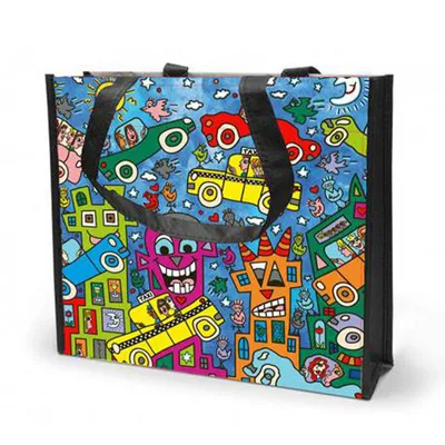 Image de Goebel Not Getting Around the Traffic - Sac Pop Art James Rizzi Coloré Plastique 26102491