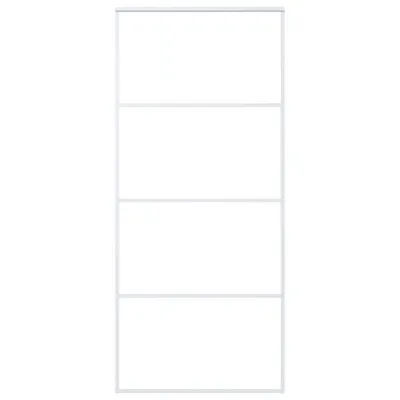 Zdjęcie produktu dla Drzwi przesuwne, szkło ESG i aluminium, 90x205 cm, białe