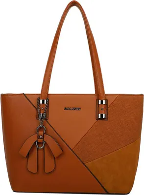 Produktbild von Gallantry, Shopper Damen mit Schleife und geometrischem Muster, Braun