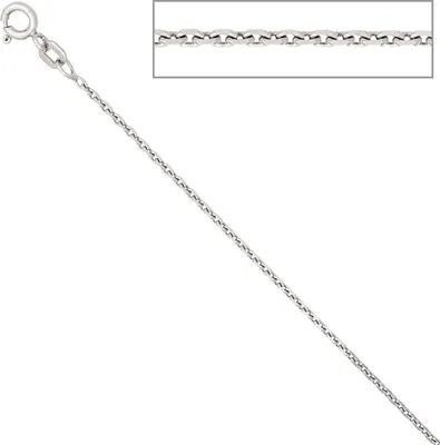 Produktbild von JOBO Ankerkette 925 Sterling Silber rhodiniert 1,5 mm 50 cm Halskette Kette Federring