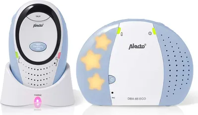 Produktbild von Alecto DBX-85 ECO - DECT Babyphone mit Full ECO-Modus, weiß/blau