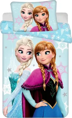 Produktbild von Jerry Fabrics Kinderbettwäsche Frozen Hellblau Baby 100x135, 40x60 cm
