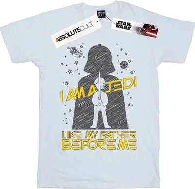 Produktbild von Star Wars - "Jedi Like My Father" T-Shirt für Herren BI46728 (5XL) (Weiß)