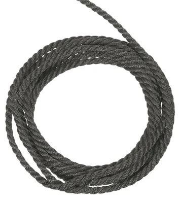 Gedrehtes Kordel 2,5 mm, 3-fach geflochten, 15 m, dunkelgrau
