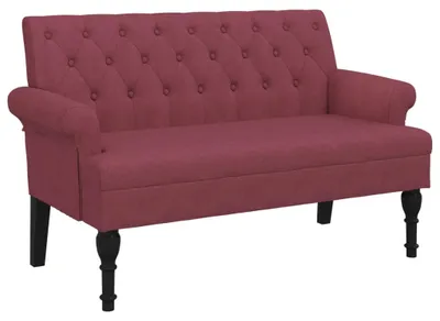 Immagine prodotto di Panchina con schienale vidaXL, rosso vino, 120x62x75,5 cm, tessuto