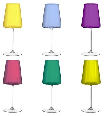 Produktbild von Weingläser 400 ml, 6 Farben – 6er-Set