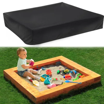Produktbild von 150x150cm Sandkastenabdeckung, wasserdicht, aus 210D Oxford-Gewebe, mit Kordelzug, ideal für Sandkasten, Schwimmbad oder Garten.