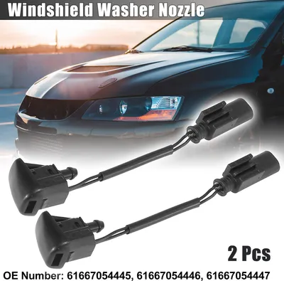Image de 2pcs Buse de Lave-Glace 61667054447 Jet de Pulvérisateur d'Essuie-Glace Gicleur de Pare-Brise pour BMW E63 E64 G29