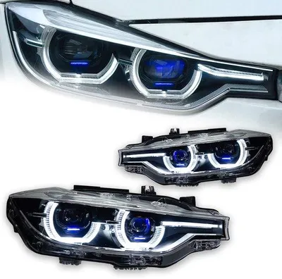 Image de Kit de phares LED pour voiture - éclairage véhicule 12V, haute luminosité - pour le côté gauche et le côté droit