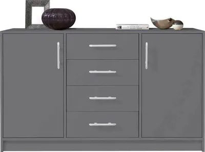 Produktbild von Kommode Sideboard Smart 140x40x83,5cm anthrazit 2-türig