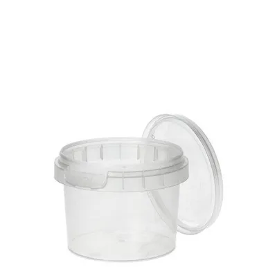 Produktbild von Feinkostbecher, PP rund 120 ml Ø 6,9 cm · 5,1 cm transparent mit Originalitätsverschluss