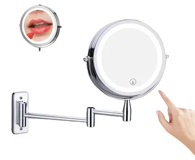 Obrázek produktu pro Koupelnové zrcadlo, LED osvětlení, 10násobné zvětšení, 5x