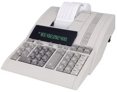 Produktbild von Olympia 756022 Tischrechner CPD 5212, mechanisches Druckwerk, 12 Zeichen, 220x90x290mm, lichtgrau