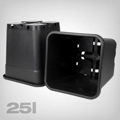 Produktbild von Pflanztopf, quadratisch/schwarz, 25 Liter