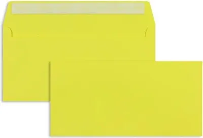 Produktbild von Briefumschläge DIN C6/5 100g/qm haftklebend VE=100 Stück intensivgelb