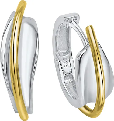 Produktbild von V Creolen 925/- Sterling Silber 2,1cm Silbergrau ohne Stein 025210060-1