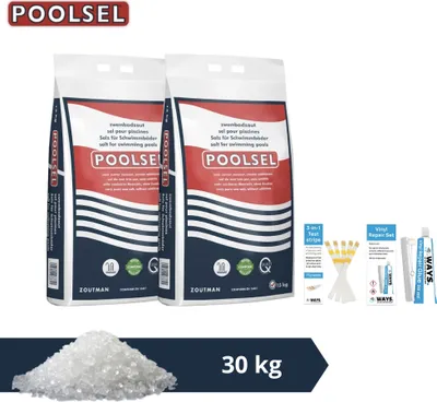 Immagine prodotto di per piscine - Adatto per impianti ad acqua salata - 30 kg & spazzola WAYS