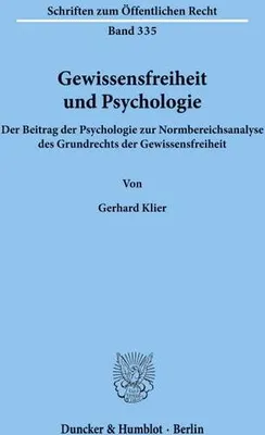 Produktbild von Gewissensfreiheit und Psychologie.