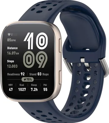 Image de Pour Amazfit Bip 6 conception rapide de silicone bracelet de montre de remplacement bleu