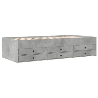 Obrázek produktu pro Válenda se zásuvkami bez matrace betonově šedá 90 x 190 cm