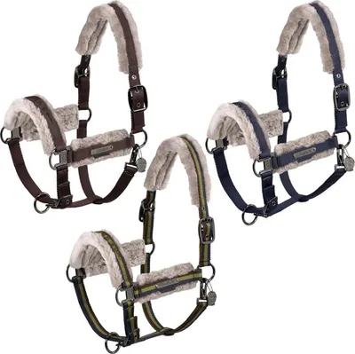 Produktbild von Eskadron Platinum Halfter " DOUBLE PIN GIRTH FAUX FUR" , Stallhalfter Größe - Pony2 Farbe - atlantic blue