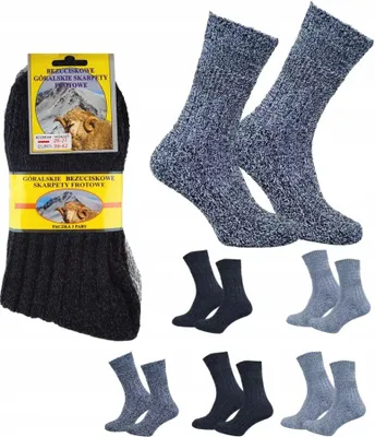 Produktbild von Pofantazjujmy Góralskie Herren Wollsocken Frottee Druckfrei Trekking