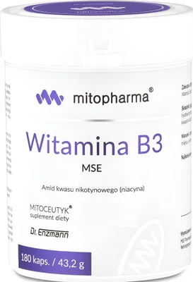 Produktbild von Dr.enzmann Vitamin B3 Niacin 50 Mg 312,5 % 180 Kp